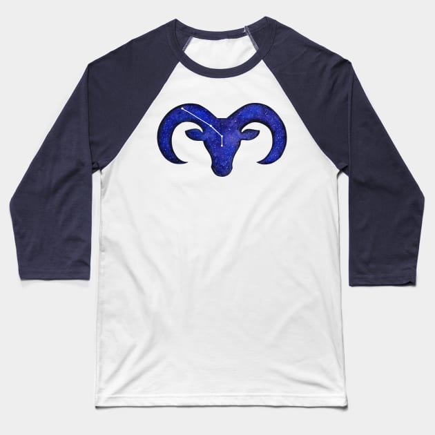 Astrological sign Aries constellation Baseball T-Shirt by Savousepate